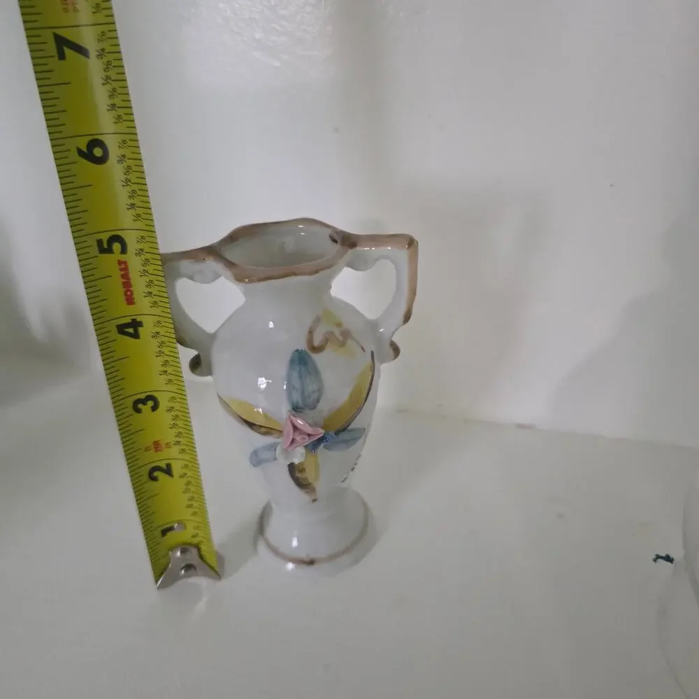 5 inch Miniature flowered vase #3 Japan